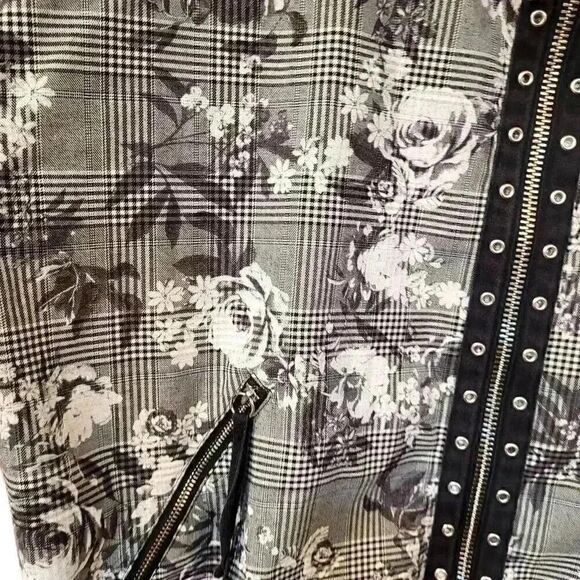 Rachel Roy Women's Black & White Poly/Viscose/Spandex Baldwin Bomber Jacket - Picture 4 of 13